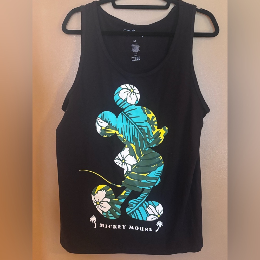 Mickey Mouse Neff Black Tank Top Medium NWOT